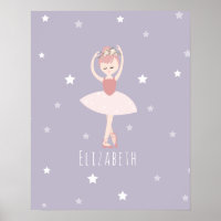 Ballerina Stars Flicka Lila Nursery
