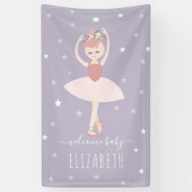 Ballerina Stars Lila Girl Baby Shower