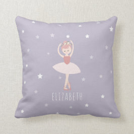 Ballerina Stars Lila Girl Girl Kudde