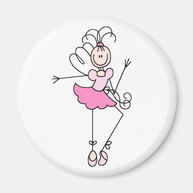 Ballerina Stick figur Four Magnet (Framsidan)