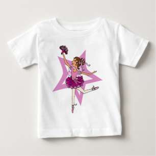 Ballerina stjärnan när jag växer upp småbarn rosa  tröja