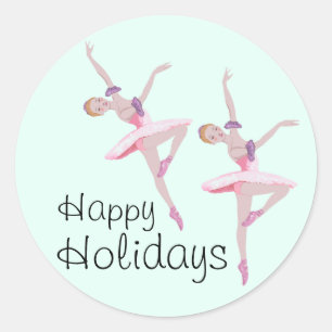 Ballerina Sugar Plum Fairy Nutcracker jul Runt Klistermärke