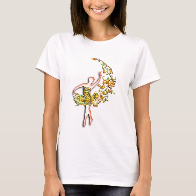 Ballerina T-Shirt Ballet Dancer Woman (Framsida)