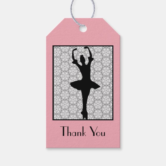 Ballerina - Tack för lärarbedömning Presentetikett (Framsidan)