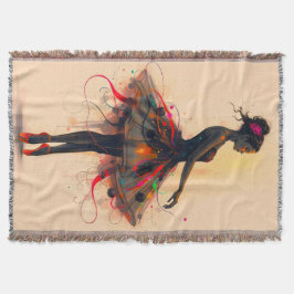 Ballerina Tanzt in Farbexplosion Filt