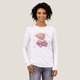 Ballerina Teddy Bear Vit Långärmad T-Shirt