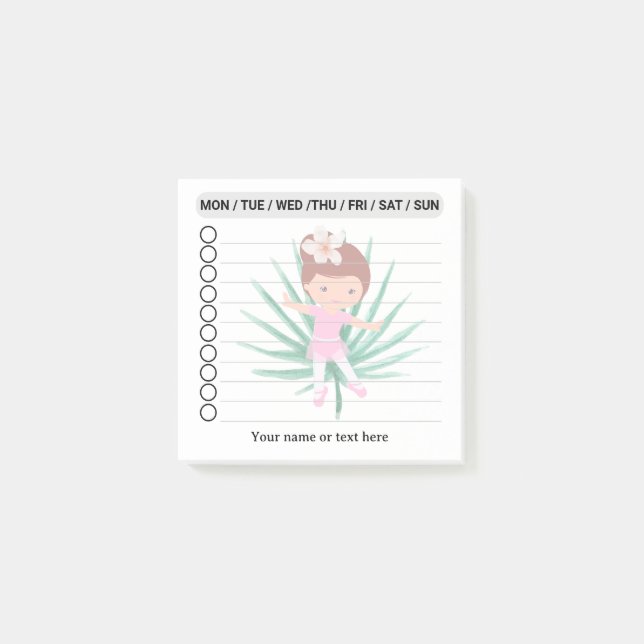 Ballerina To do list Post-it Block (Framsida)