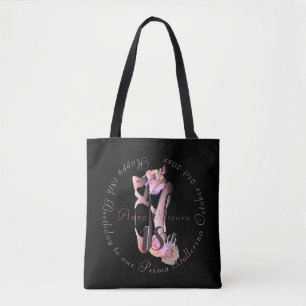 Ballerina Toe Shoes Medallion Your Event Tote Bag Tygkasse