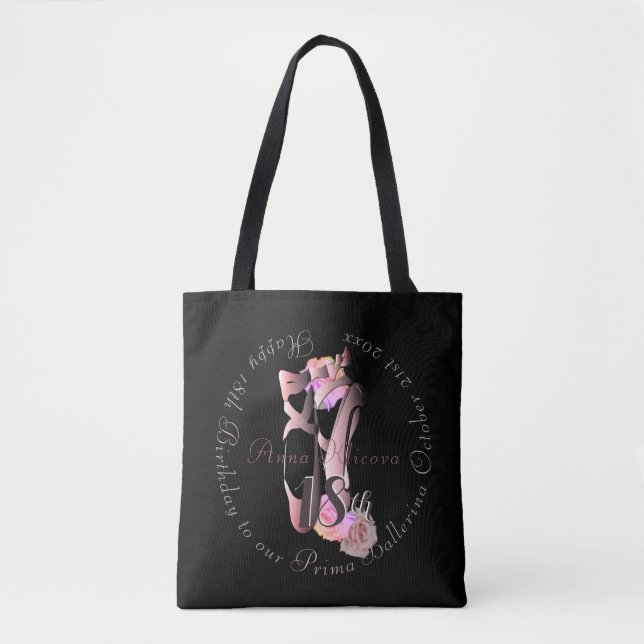 Ballerina Toe Shoes Medallion Your Event Tote Bag Tygkasse (Framsida)