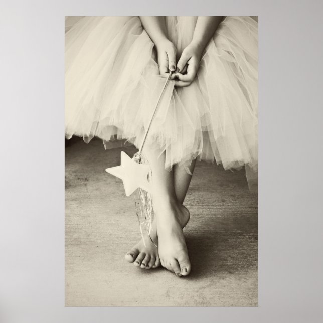 Ballerina Toes (svartvitt) Poster (Framsidan)