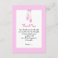 Ballerina Tofflor Rosa Balett Tacksamhetskort