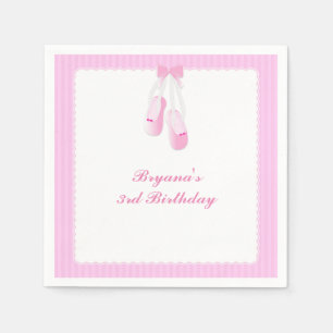 Ballerina Tofflor Rosa Balettfest Servetter