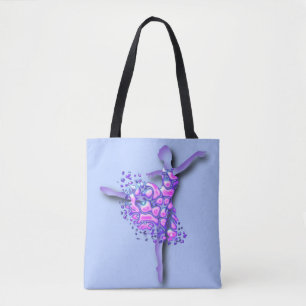 Ballerina Tote Bag Ballet Dancer Girl Tygkasse