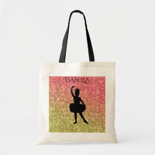 Ballerina tote med personlig namn. tygkasse
