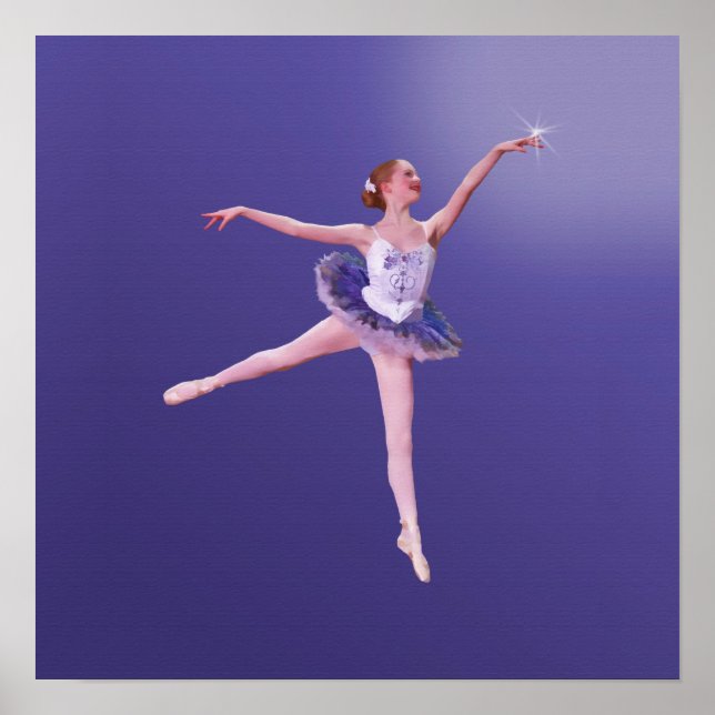 Ballerina Touching Stars Poster (Framsidan)