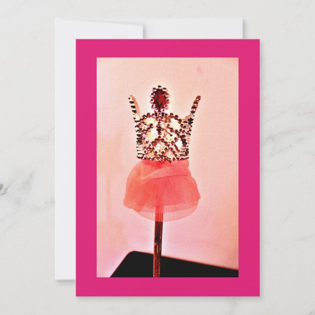 Ballerina Trollstav Inbjudningar (Framsida)