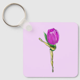 Ballerina Tulip Ballet Dancer Keychain Nyckelring