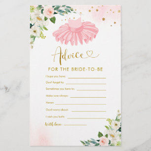 Ballerina Tutu Baby Shower Advice för moderkort