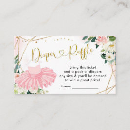 Ballerina Tutu Baby Shower Diaper Raffle Card Tilläggskort