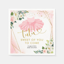 Ballerina Tutu Baby Shower Pappersservett