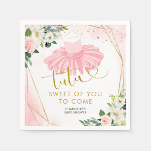 Ballerina Tutu Baby Shower Pappersservett