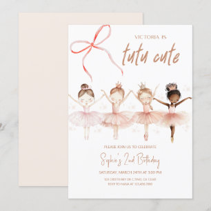 Ballerina Tutu Cute Birthday-inbjudan Inbjudningar