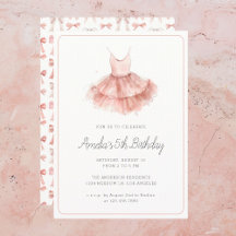Ballerina Tutu Cute  Rosa Girly 5:e födelsedagen