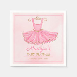 Ballerina Tutu Dress Baby Shower Birthday Pappersservett