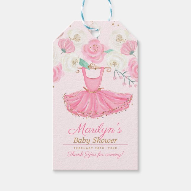 Ballerina Tutu Dress Tack Presentetikett (Framsidan)
