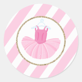 Ballerina tutu Sticker Runt Klistermärke