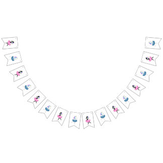 Ballerina unicorns buntar flaggor