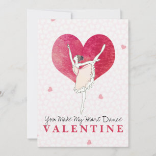 Ballerina Valentine Få mitt hjärta att dansa Rosa  Julkort