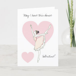 Ballerina Valentine får jag ha det här dansande hj Helgkort