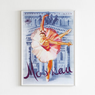 Ballerina Vintage SovjetPoster Poster