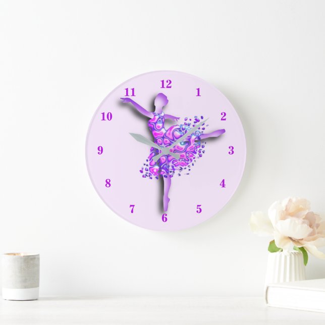 Ballerina Wall Clock Stor Klocka (Hem)