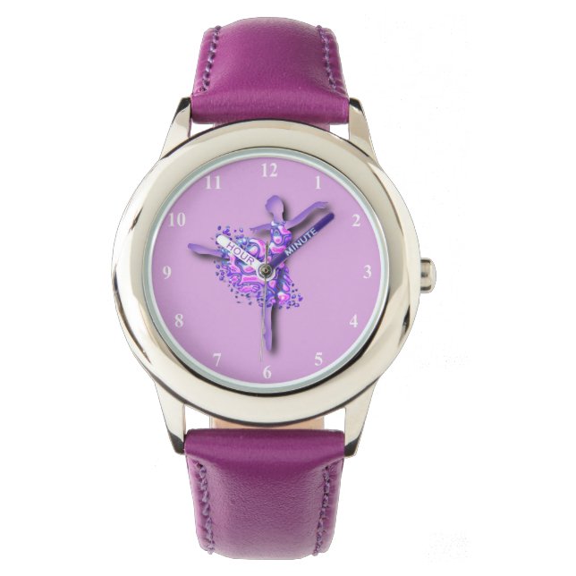 Ballerina Watch Ballet Dancer Woman - Lila Armbandsur (Framsida)