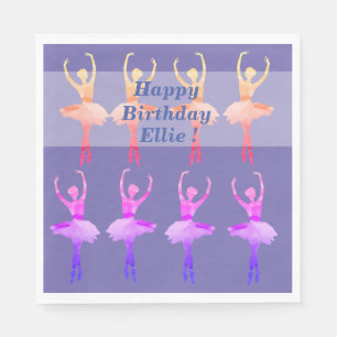 Ballerina Watercolor Art Pappersservett