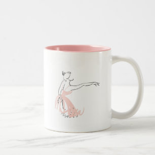 Ballerinabalettdansör Två-Tonad Mugg