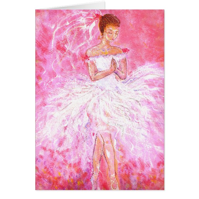 Ballerinabröllop Hälsningskort (Framsidan)