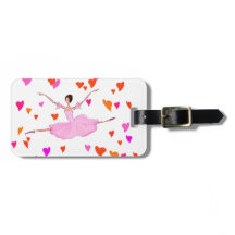 Ballerinadans i färgrika hjärtor