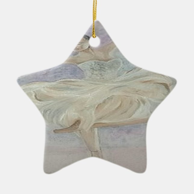 Ballerinadansare Julgransprydnad Keramik (Framsidan)