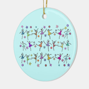 Ballerinadansprydnad Julgransprydnad Keramik