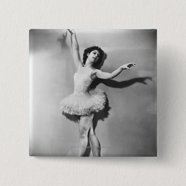 Ballerinaen-pointe B&W Knapp (Framsida)
