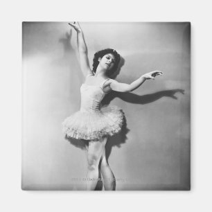 Ballerinaen-pointe B&W Magnet
