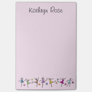 Ballerinaen som dansen Postar-it®, noterar Post-it Block