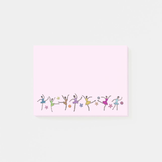 Ballerinaen som dansen Postar-it®, noterar Post-it Block (Framsida)