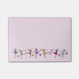 Ballerinaen som dansen Postar-it®, noterar Post-it Block