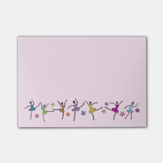Ballerinaen som dansen Postar-it®, noterar Post-it Block