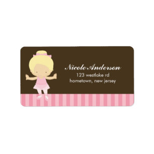 Ballerinaetiketter Adressetikett