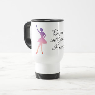 Ballerinafejsare som dansar silhuette rosa lila resemugg